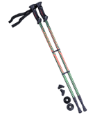 Палки для скандинавской ходьбы Berger Longway, 77-135 см, 2-секционные, тёмно-зеленый/оранжевый